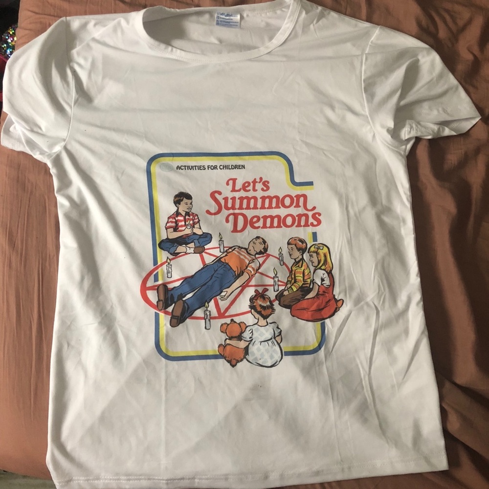 let’s summon demons t-shirt